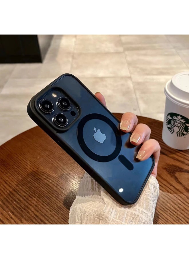 NIBEMINENT Macaron Protection Case With Magsafe For iPhone 14 Pro, Cool Black