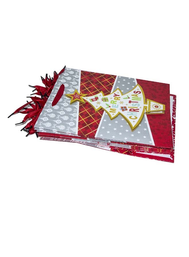 4-Piece Gift Bag For Christmas 19.5X23.5X8Cm Size Assorted Designs - Image 3