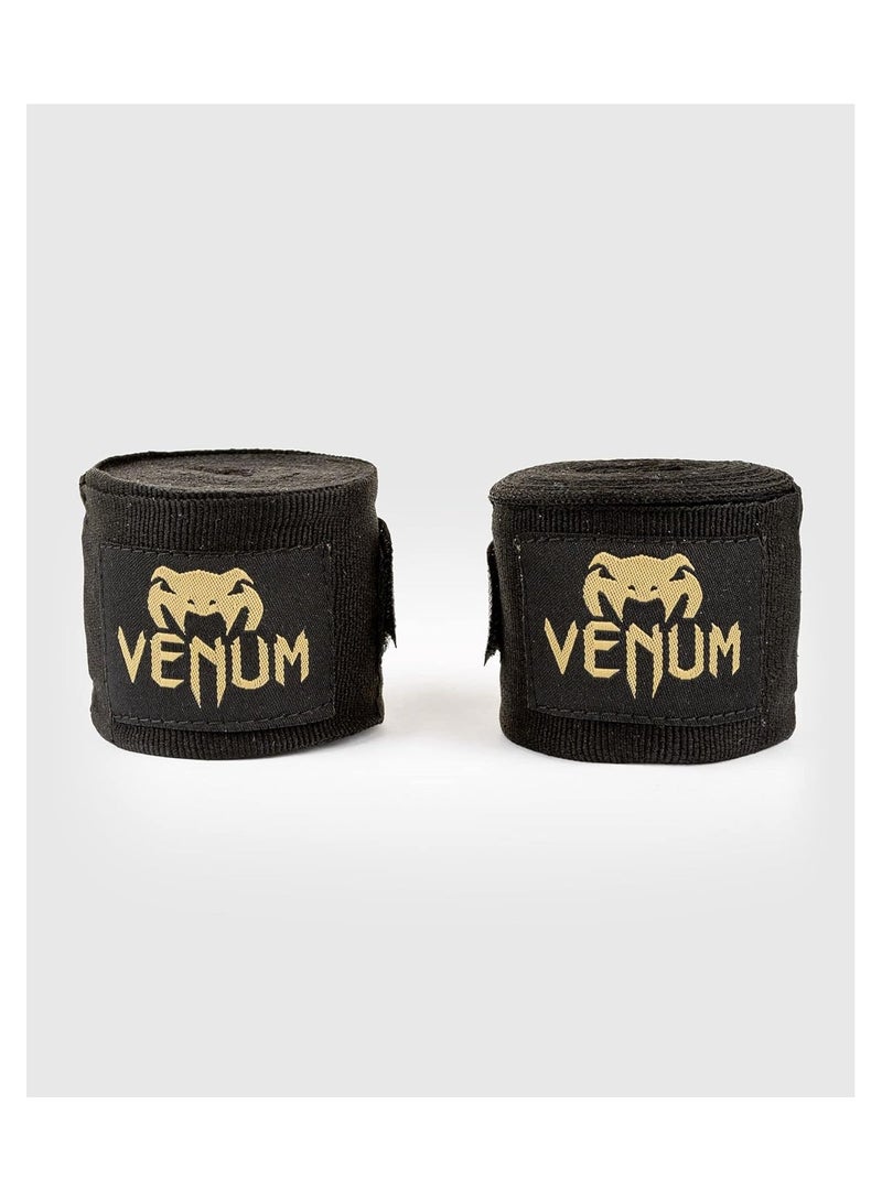 Kontact Boxing Handwraps, Black-Gold, 2.5m – Shorter Length, High Durability