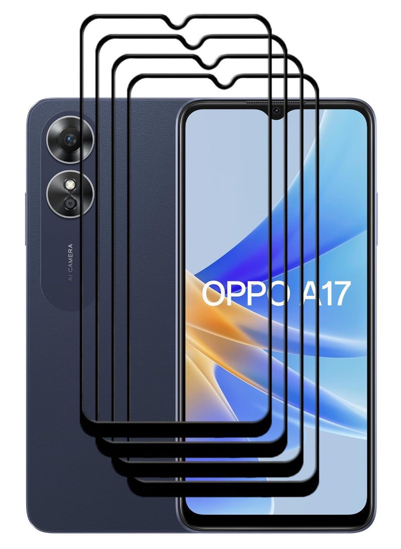 ACLIX 4 Pieces Antistatic ESD Dustproof Premium Quality High Definition Tempered Glass Screen Protector Designed For Oppo A17 - Image 1