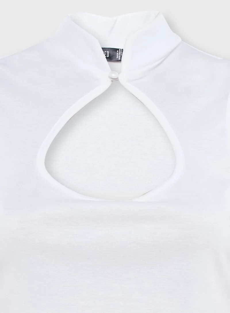 Missguided 2 Pack High Neck Crop Top