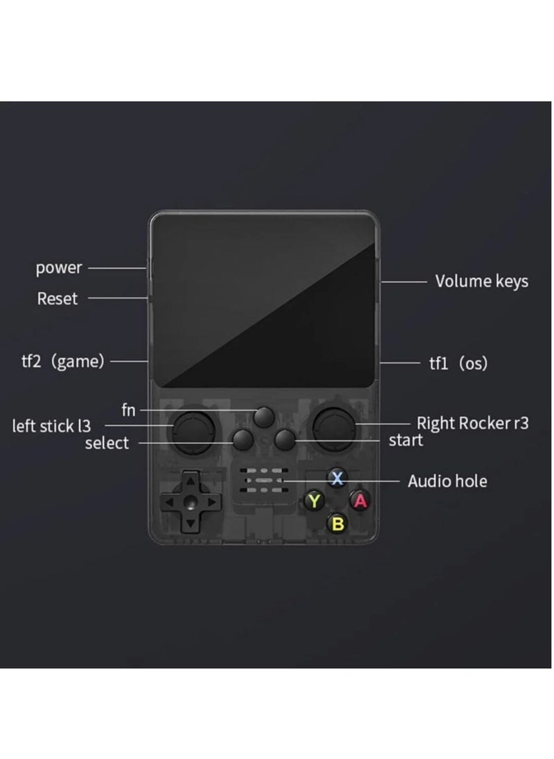 Generic - R35S Retro 64GB Black Video Game Console Mini Handheld | Portable Gaming Fun for All Ages - Image 1