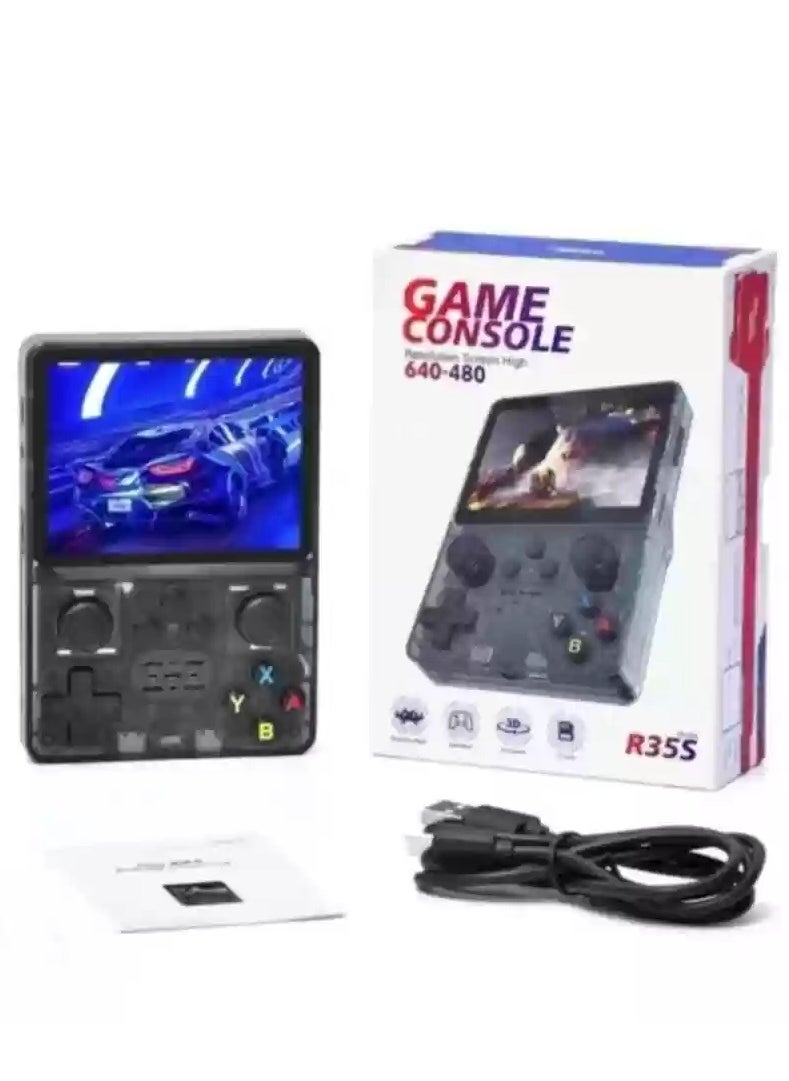 Generic - R35S Retro 64GB Black Video Game Console Mini Handheld | Portable Gaming Fun for All Ages - Image 1
