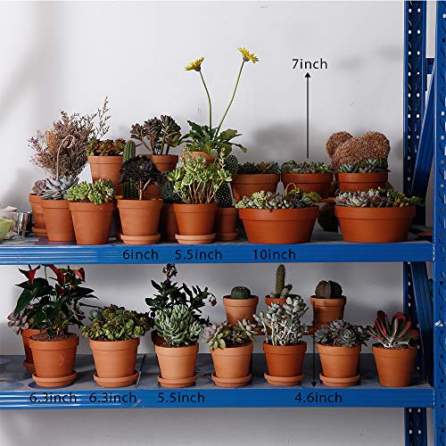 Yishang Terra Cotta Pots with Saucer - 6-Pack Large Terracotta Clay Pots, 4.6'' Ceramic Planters, Great for Cactus, Succulents, Plants & Crafts - Image 3
