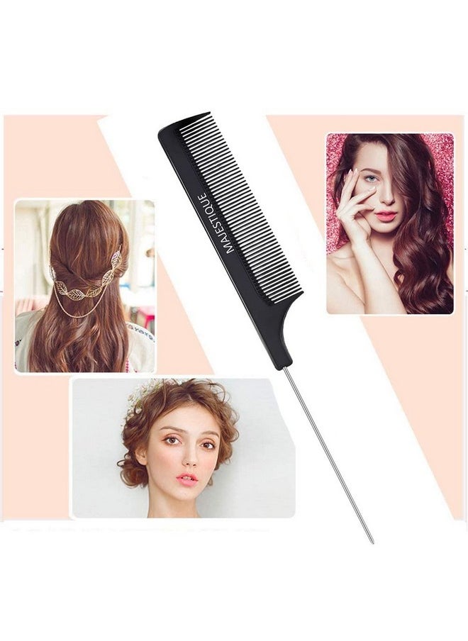 MAJESTIQUE Majestique Wide Dye Hair Coloring Brush with Tail Pin Hair Comb, Long Tail Hair Dye Color Brush - Hair Color Brush, Hair Dye Brush Colouring Applicator Brush Perfect for Women and Men - Pack of 2  - Image 5