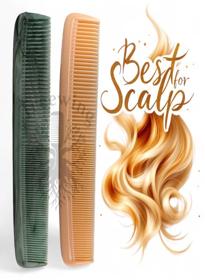 Treewing 5Pcs Hair Comb Set for Women and Men - Made With Virgin Raw Material with Smooth Teeth Handle Comb, Wide Teeth Detangling Comb, Shampoo Comb, Graduated Comb For Easy Styling Everywhere and Long Lasting Quality with Smooth Teeth - Image 4
