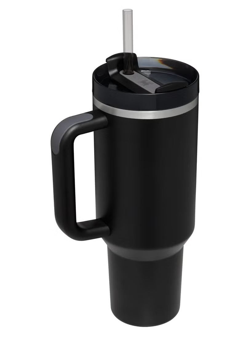 Stanley - Stanley Quencher H2.0 FlowState Stainless Steel Vacuum Insulated Tumbler with Lid and Straw for Water, Iced Tea or Coffee, Smoothie and More, Black,40 oz - Image 1