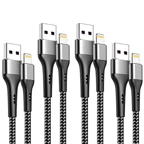 Durcord iPhone Charger 4Pack 10ft Apple MFi Certified Lightning Cable 10 Foot Long iPhone Charger Cord Fast Charging Cable for iPhone 13 12 Pro Max Mini 11 Pro XS XR X 10 8 7 Plus 6s 6 SE 2020 iPadGrey - Image 1