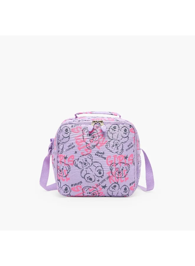 St.right Lunch Bag-Bears-1 Cmprt- (Polyester) Purple \ 21X11X22