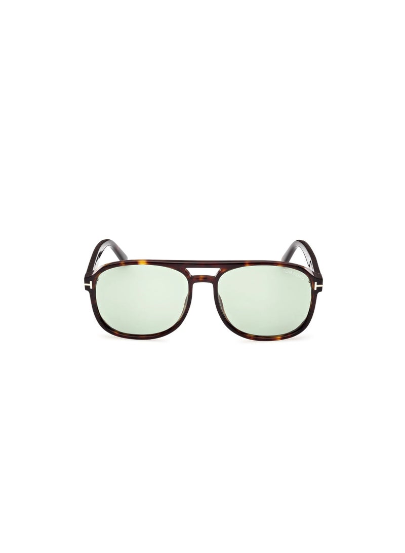 توم فورد نظارات شمسية رجالية من توم فورد روسكو FT1022 52N بإطار كامل - Image 2