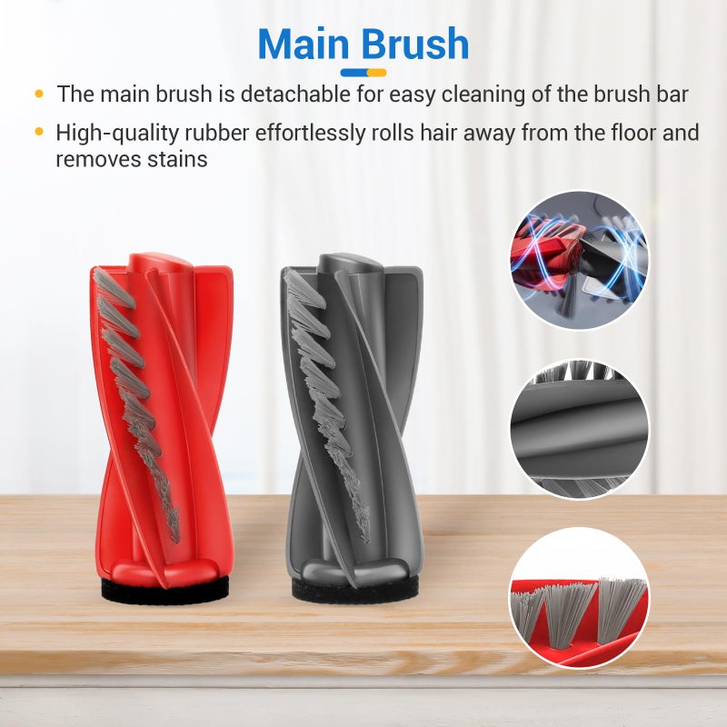 BUXEBUX 26Pcs Qrevo CurvX Accessories Replacement Parts for Roborock Saros 10R, Qrevo CurvX Robot Vacuum Kit, 2 Main Brush 4 Hepa Filter 6 Mop Pads 6 Side Brush 6 Dust Bags 1 Screwdriver 1 Clean Tool - Image 4