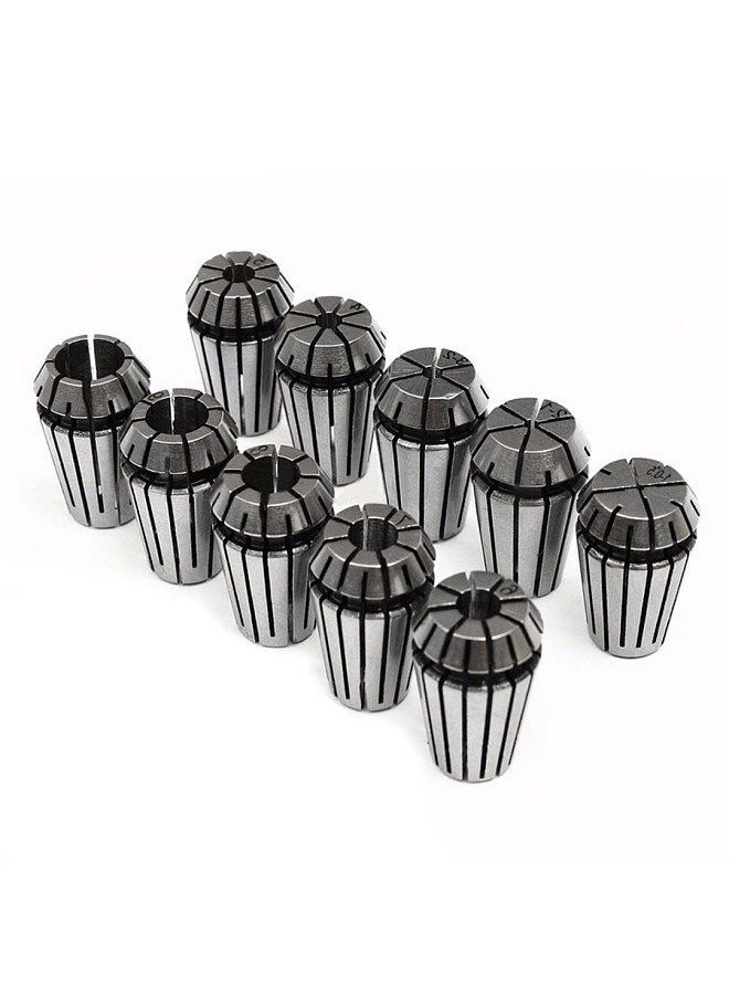 Generic Spring Collets Set Accurate Collet Chucks Set for Engraving Machine Milling Lathe Tool Holder Carbon Steel Collets 