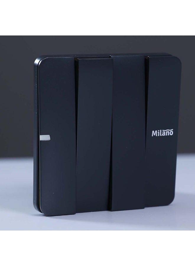 Milano 10A 4 Gang 2 Way Piano Switch - Elegant Piano Black Polypropylene Switch for Indoor Use, 25 Years Warranty, Self Installation, 250V AC, 40,000 On-Off Cycles - Image 3