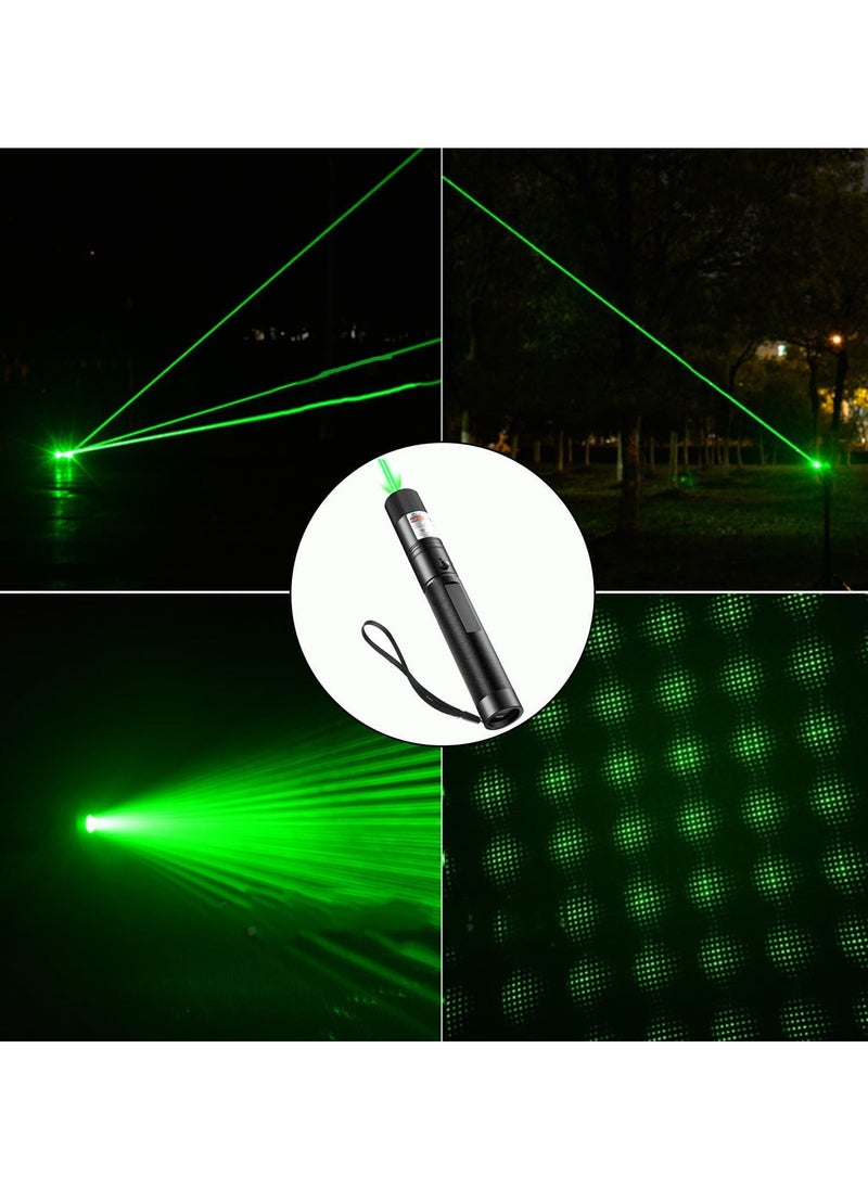 PESNCI - Long Range Green Laser Pointer with USB Charging Cable, Laser Pointer High Power, Laser Pointer for Indoor Meetings, Presentation, Cat Toys and Outdoor Adventures - Image 1