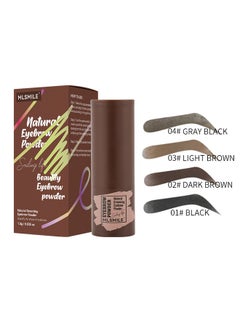 MLSMILE Eye-Brow Stamp Stencil Kit, Waterproof Brow Stamp Shaping Kit Eyebrow Definer, Eyebrow Filling Powder Stamp, Women Makeup Tools with 10 Reusable Eyebrow Stencils, 2 Eyebrow Brushes (Light Brown)  - Image 5
