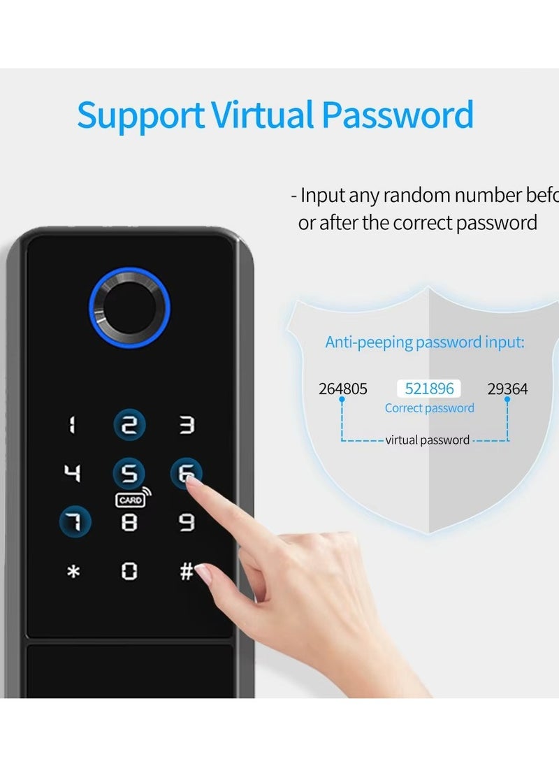 Razuvious - Smart Lock, Weatherproof Lock,TT Lock WiFi Version, No Hub Required, GCC Version, Fingerprint Door Lock with Touchscreen Keypad,Easy Installation for Front Door, Home, Office, Airbnb - Image 1