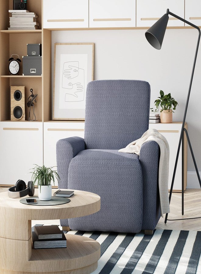 زينا هوم غطاء كرسي استرخاء قابل للتمدد من زنّا هوم، مكون من 4 قطع، لون فحمي - Image 2