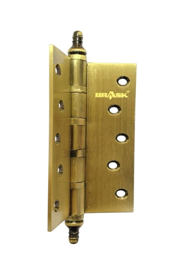 BRASK Brass Temple Bearing Hinges 5" x 3" x 3 mm (Pack of 3) (Antique Brass Finish) - Image 4