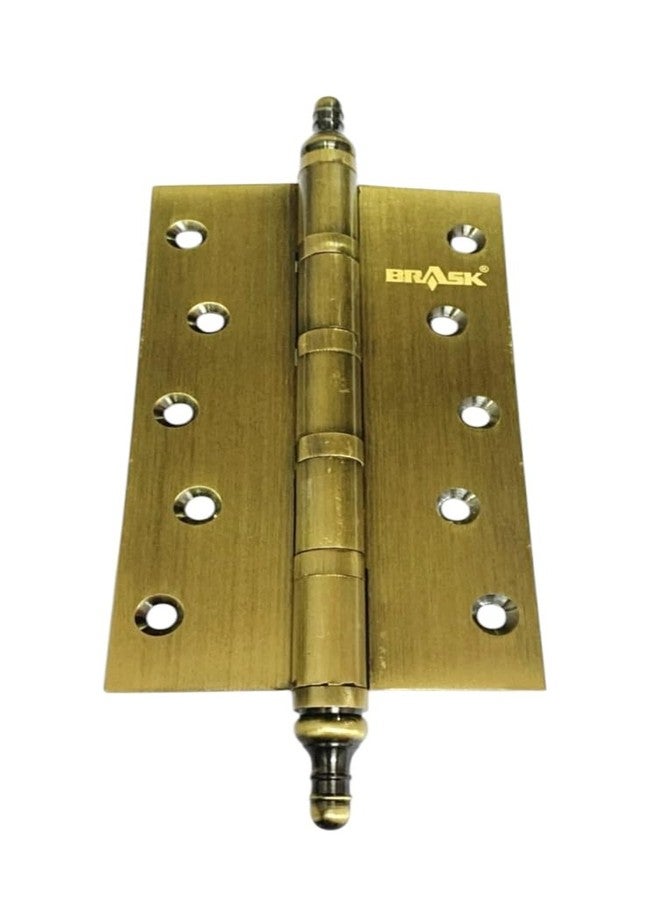 BRASK Brass Temple Bearing Hinges 5" x 3" x 3 mm (Pack of 3) (Antique Brass Finish) - Image 2