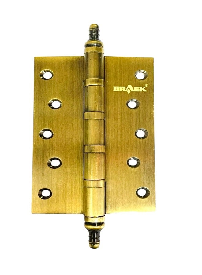 BRASK Brass Temple Bearing Hinges 5" x 3" x 3 mm (Pack of 3) (Antique Brass Finish) - Image 3