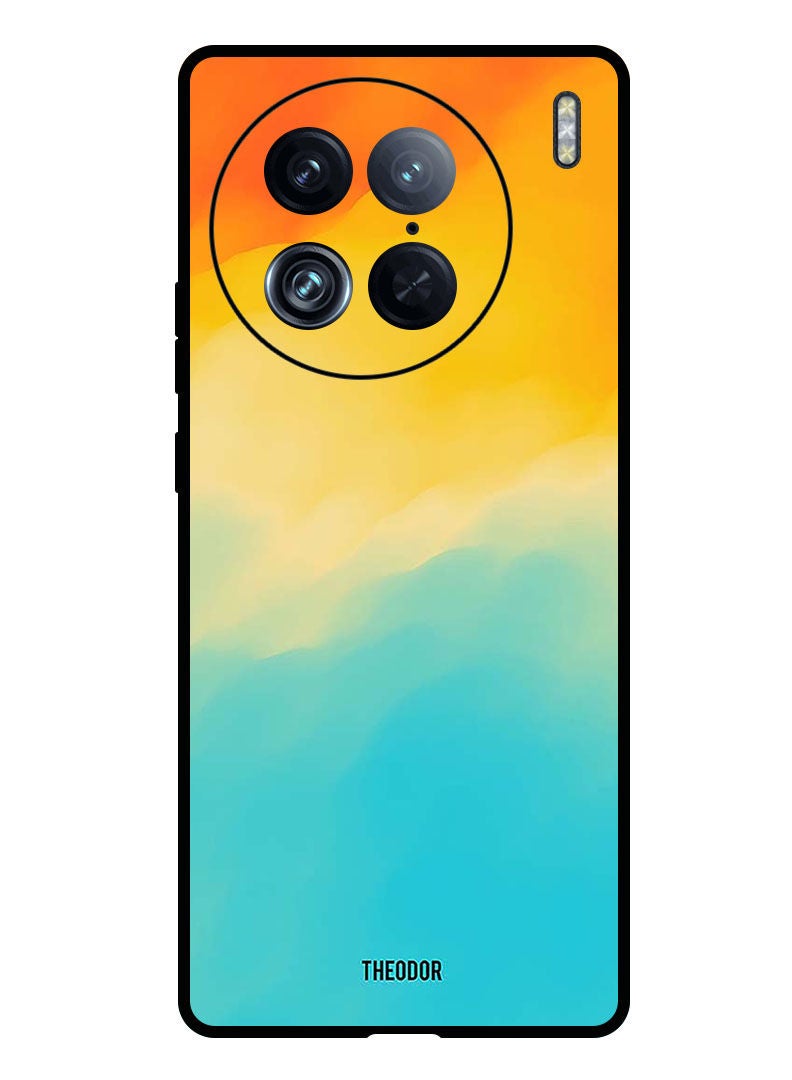 Theodor Protective Case Anti Scratch Shock Proof Bumper Cover For Vivo X90 Pro Shades Of Orange Yellow Blue  - Image 1