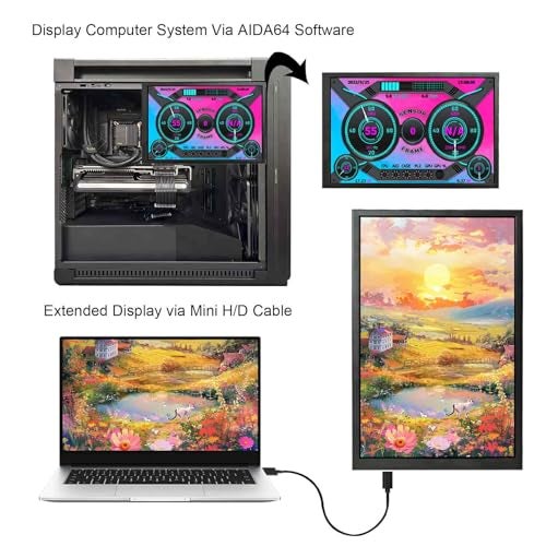 VSDISPLAY 10.1 Inch Portable LCD Monitor 1280x800 IPS Screen as Secondary Display for PC Case Computer Laptop - Image 4