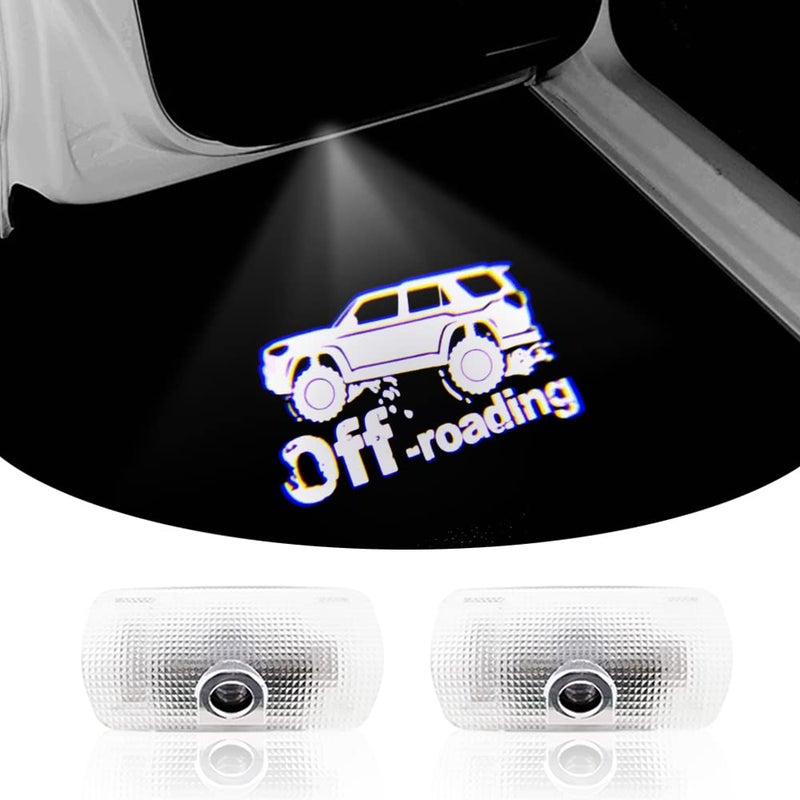 uunonaha 2PCS Car Door Logo Lights Courtesy Projector Laser Welcome Light LED 3D Ghost Shadow Lamp Accessories Compatible for 4Runner 2015present OffRoading car - Image 2