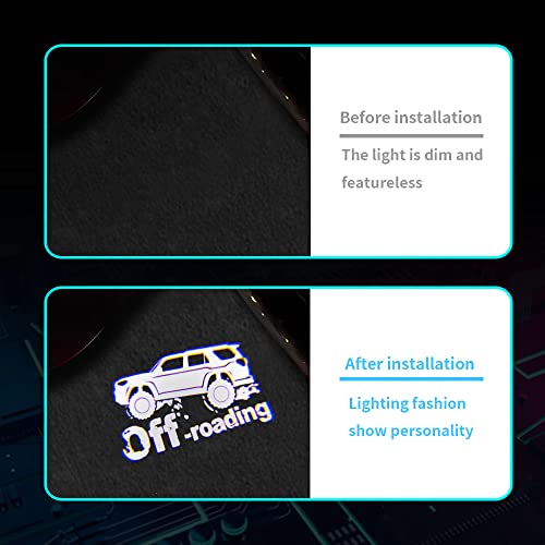 uunonaha 2PCS Car Door Logo Lights Courtesy Projector Laser Welcome Light LED 3D Ghost Shadow Lamp Accessories Compatible for 4Runner 2015present OffRoading car - Image 3
