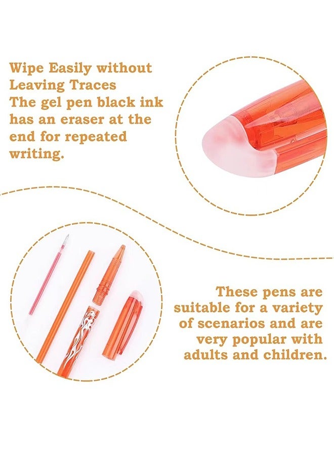 12-Piece Rollerball Pens, Erasable Rollerball Pen Multicolour, Smooth Writing 0.5mm pens with Eraser For Students Classroom Teacher Office Stationary School Supplies Gifts(12colors) - Image 5