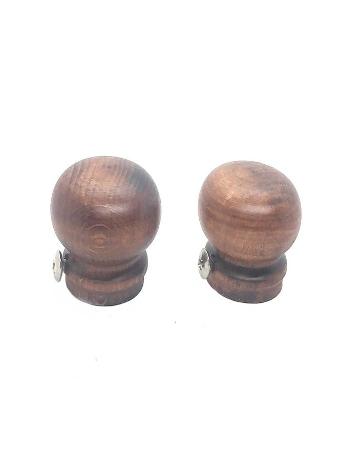 FAPBADRI Simple Curtain End Caps/Finials for a 1 inch Pipe/Rod, Wooden, 2 Pieces - Image 1