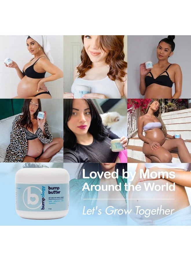 Bumpology - Bump Butter Stretch Mark Moisturize Cream ; 2In1 All Natural Belly Cream For Pregnancy ; Made In Usa ; Hydrating Stretchmark Body Cream Cocoa Butter Lotion ; Pregnancy Skin (4 Ounce (Pack Of 1)) - Image 1