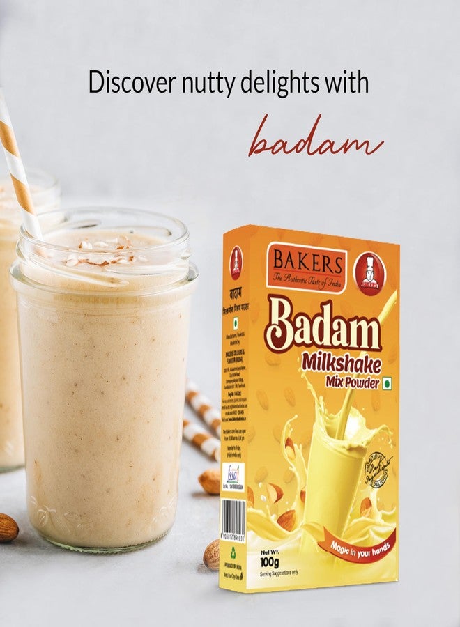 BAKERS Milk Shake Mix Powder - Badam Flavor (100g x 6, 600g) | Instant Thick & Creamy Shake Mix | Rich & Delicious Dessert Drink | Ready to Mix with Milk | No Preservatives |Ready in 30 Sec - Image 4