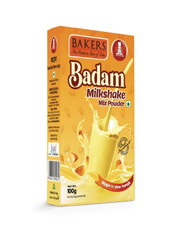 BAKERS Milk Shake Mix Powder - Badam Flavor (100g x 6, 600g) | Instant Thick & Creamy Shake Mix | Rich & Delicious Dessert Drink | Ready to Mix with Milk | No Preservatives |Ready in 30 Sec - Image 1