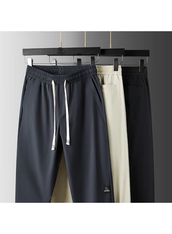 Ayoupang Summer American Style Work Pants Men Plus Size Elastic Loose Fit Tapered Harem Pants Fat Big Size Casual Pants - Image 1