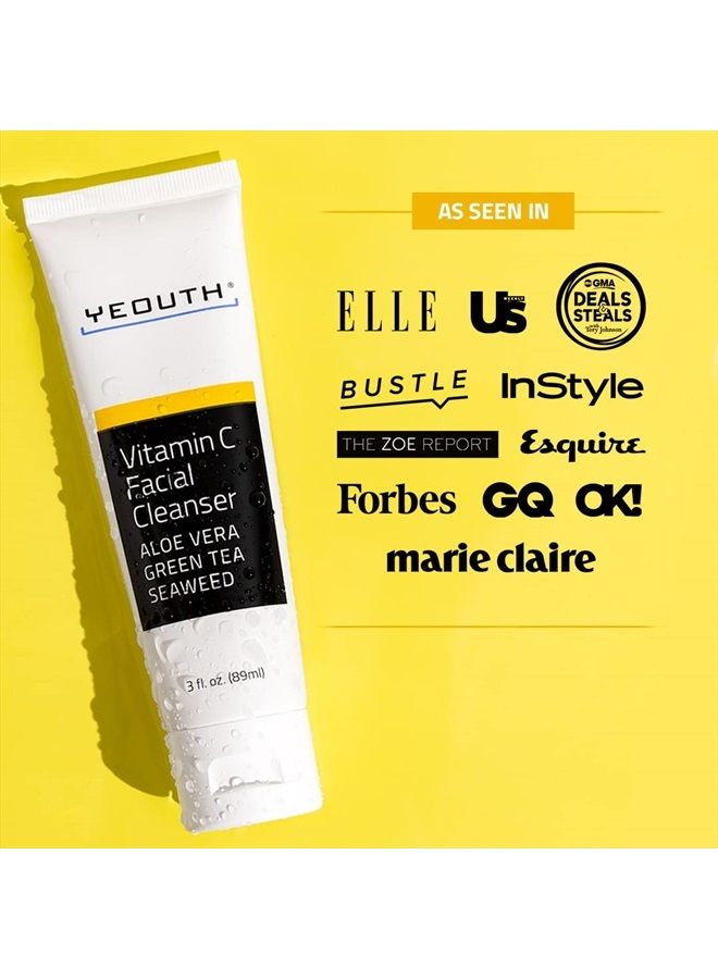 Yeouth Vitamin C Facial Cleanser with Aloe Vera, All Skin Types, 3 fl oz - Image 2