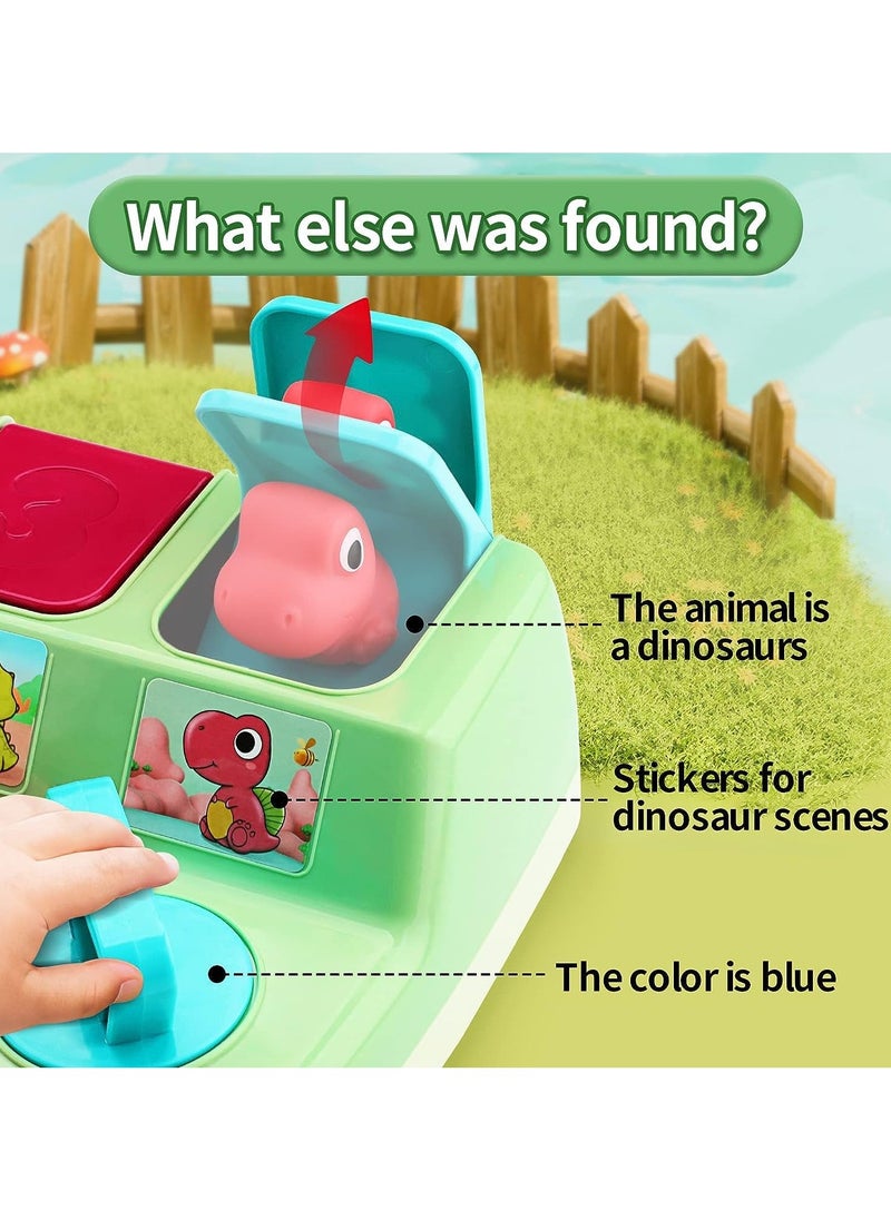 Bebiland - Dinosaur Pop Up Toys for Toddlers, Educational Baby Toys, Early Developmental Cause and Effect Pop Up Animals Toy for Babies - Image 1
