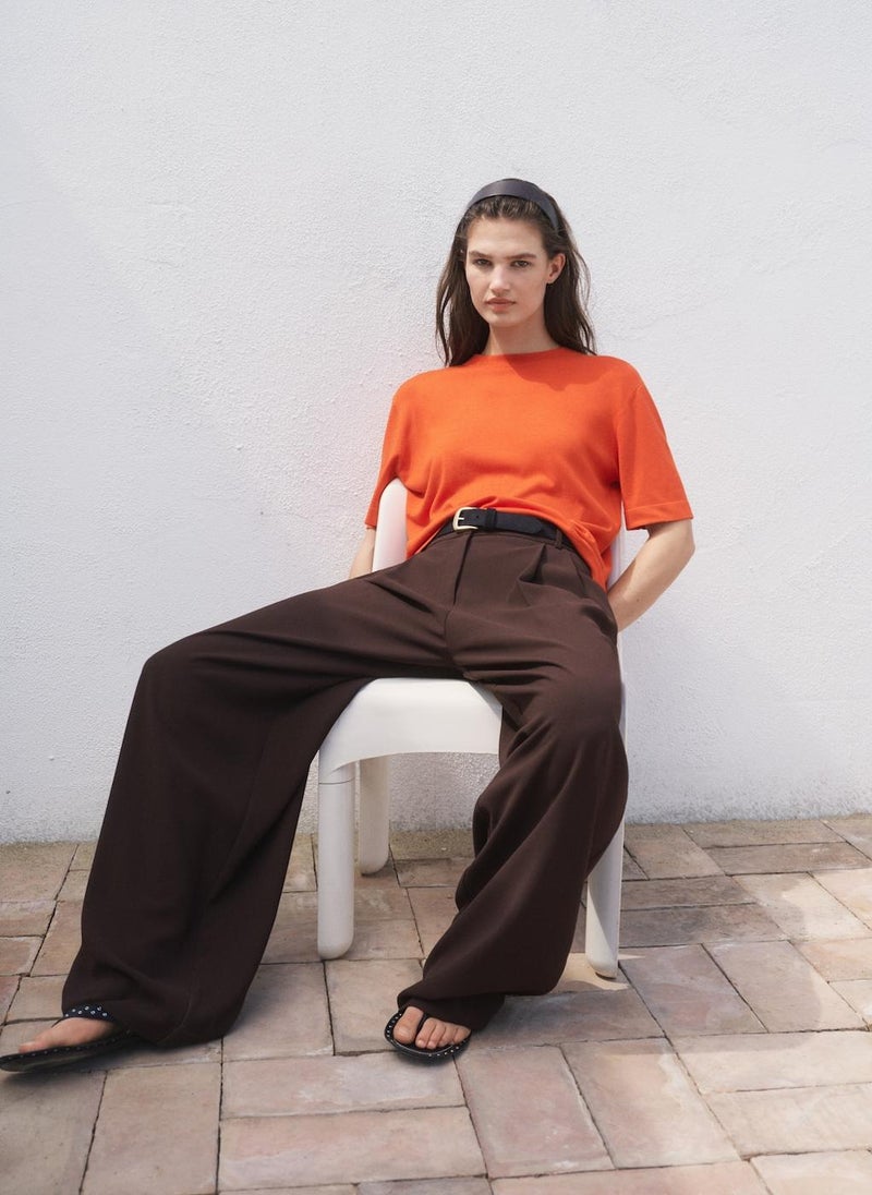 MANGO Short-Sleeved Fine-Knit Sweater - Image 5