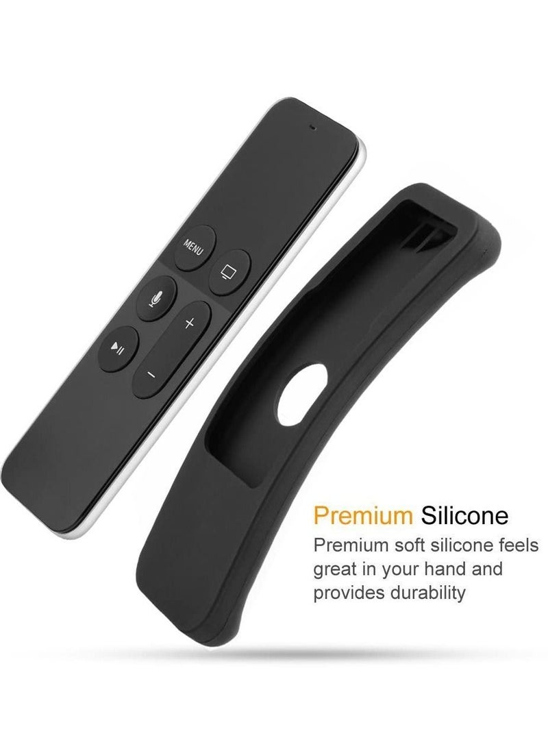 KASTWAVE - Remote Case for Apple TV 4th Generation Protective Case for Apple TV Siri Remote 2021 Lightweight Anti Slip Shockproof Silicone Cover for New Apple TV 4K /Gen 4 Siri Remote Controller(Black) - Image 1