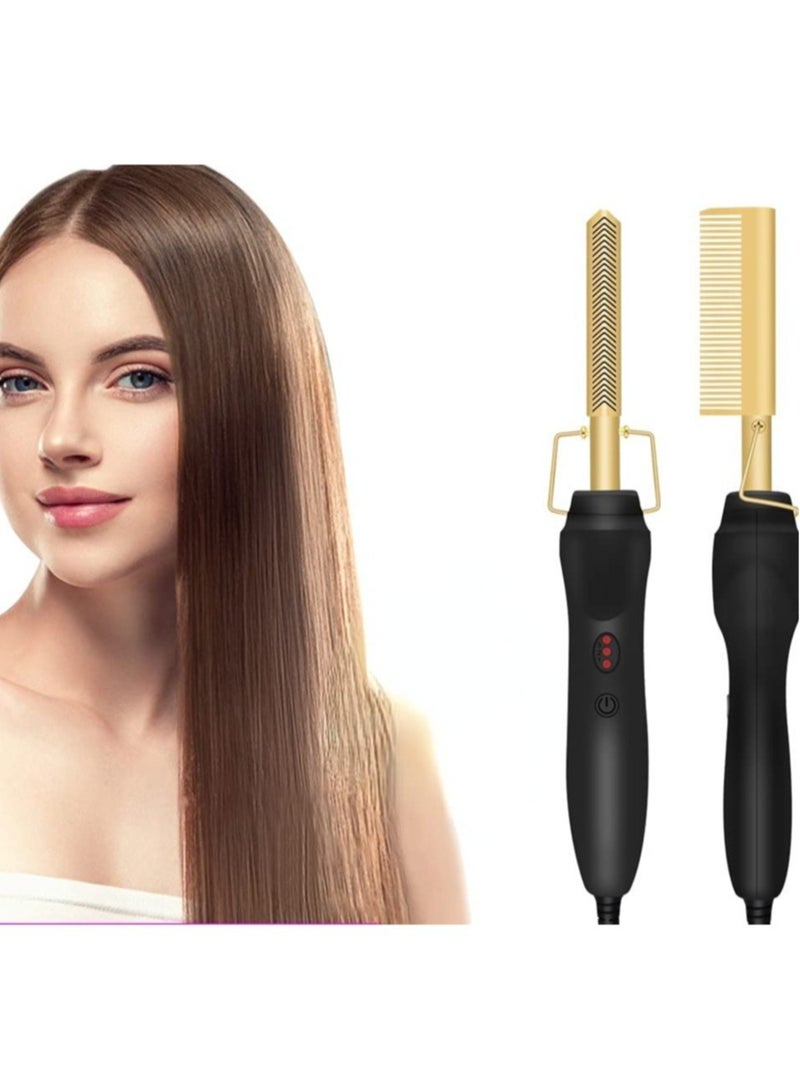 ELTRAZONE Electric Hot Flat Hair Straightening Smoothing Heating Iron Comb Brush - Image 2