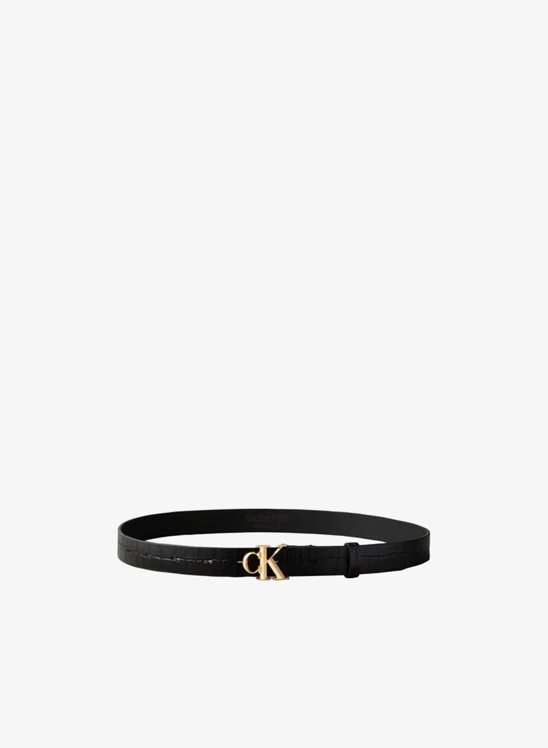 كالفن كلاين Leather Croc Effect Belt