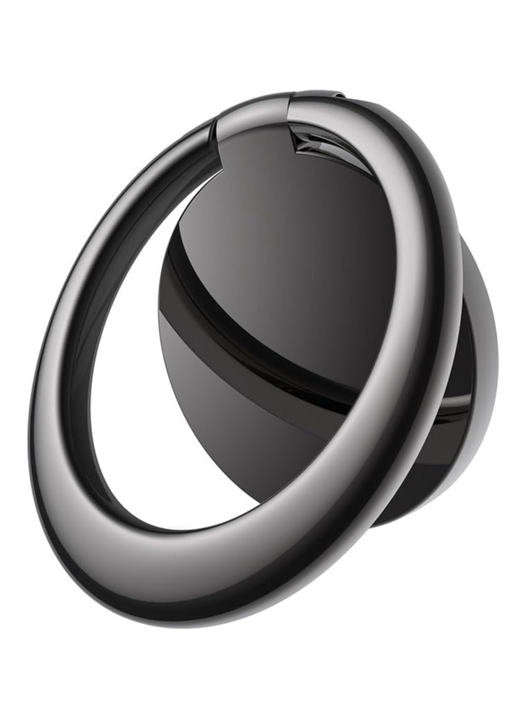 Phone Ring Holder, 360 Degree Rotation Metal Finger Grip Adjustable Cellphone Stand for Magnetic Car Mount, Compatible with iPhone, Galaxy, Pixel and More Smartphone (Black)  - Image 1