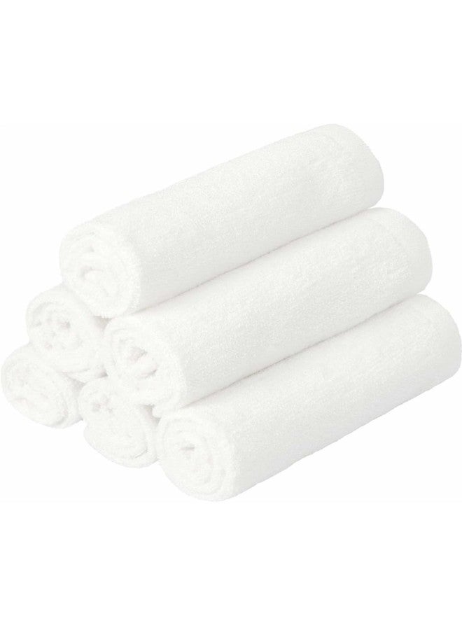 Baby Washcloths, Made from 100% Viscose from Bamboo - Ultra Soft Absorbent Newborn Bath Face and Body Towels - Reusable Baby Wipes for Delicate Skin, Make-Up Remover 10" x 10" - 6 Pack, White - Image 3