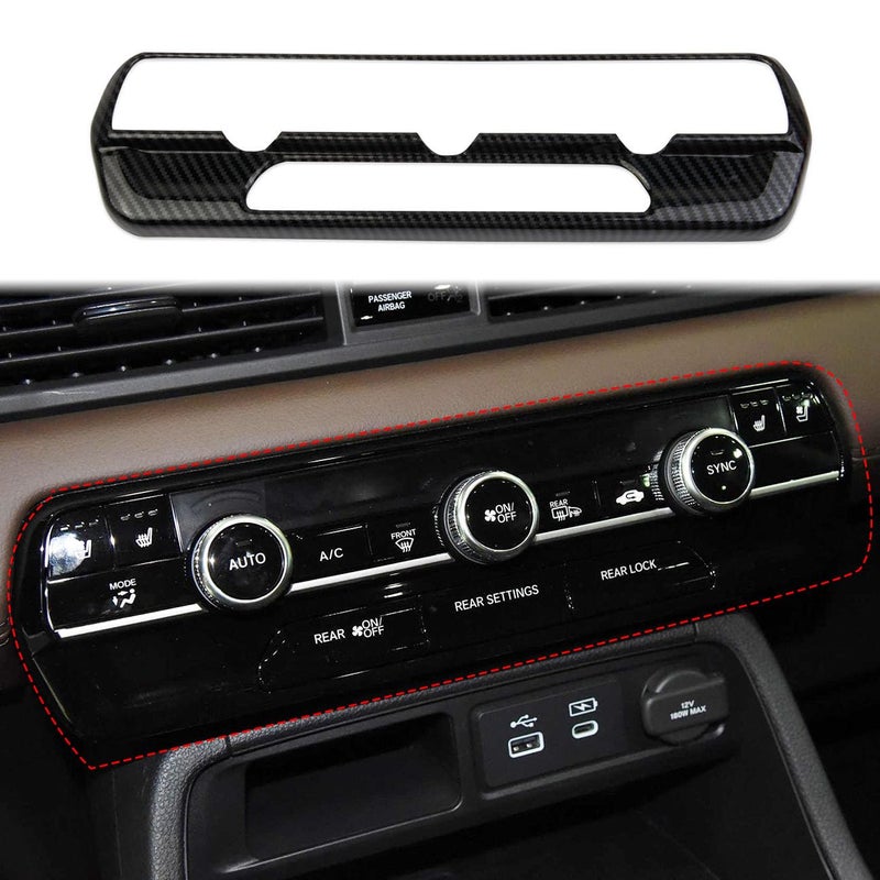 crosselec Carbon Fiber Central Console Air Conditioning Panel Cover Trim for 20232024 Honda Pilot