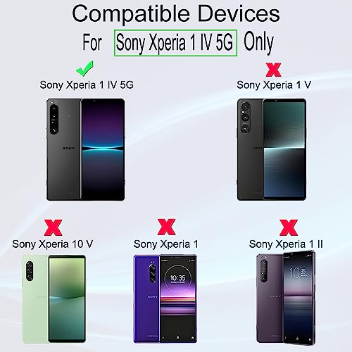 Ibywind Screen Protector for Sony Xperia 1 IV 5G(6.5") 2 Pack+1 Pack Camera Len Protector+1 Back Film,9H Tempered Glass,HD,Scratch Resistant,Bubble Free,Easy Install - Image 2