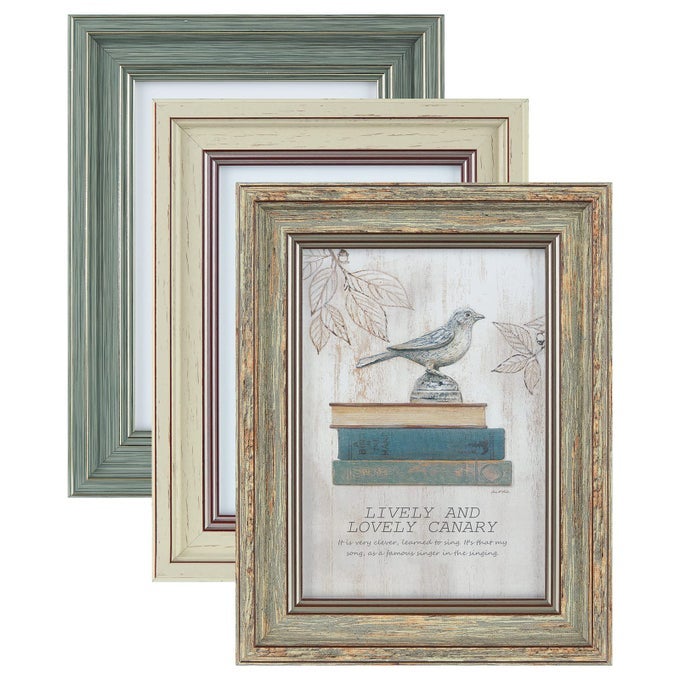 3 PACK 5X7 INCH PICTURE FRAMES FARMHOUSE RUSTIC VINTAGE DISTRESSED WOOD GRAIN PHOTO FRAME WITH HD PLASTIC COVER FOR TABLE TOP DISPLAY AND WALL HANGING