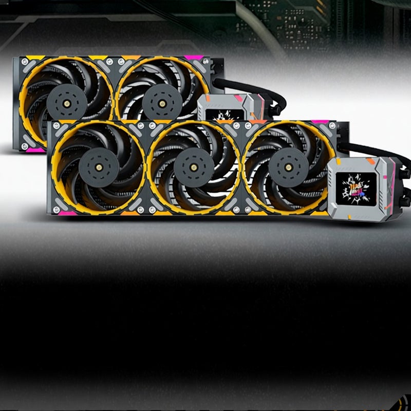 Yeston Zeus XT Liquid Freezer CPU Cooler For Desktop with LCD Monitor Screen, 240mm, Intelligent Temperature Control, Optimized Water Pump, RGB Lighting Effect AURA SYNC, Easy Installation, - Image 3