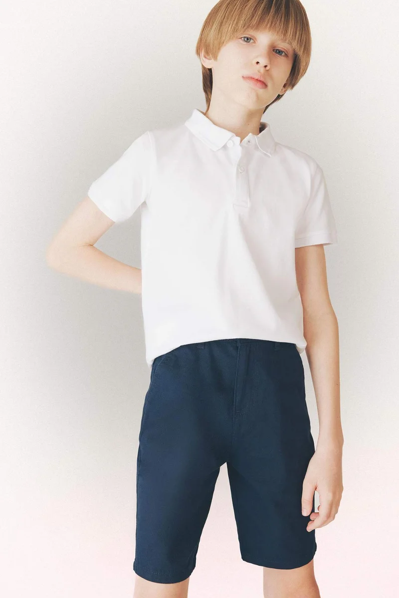 ديفاكتو Boy Regular Fit Gabardine Shorts