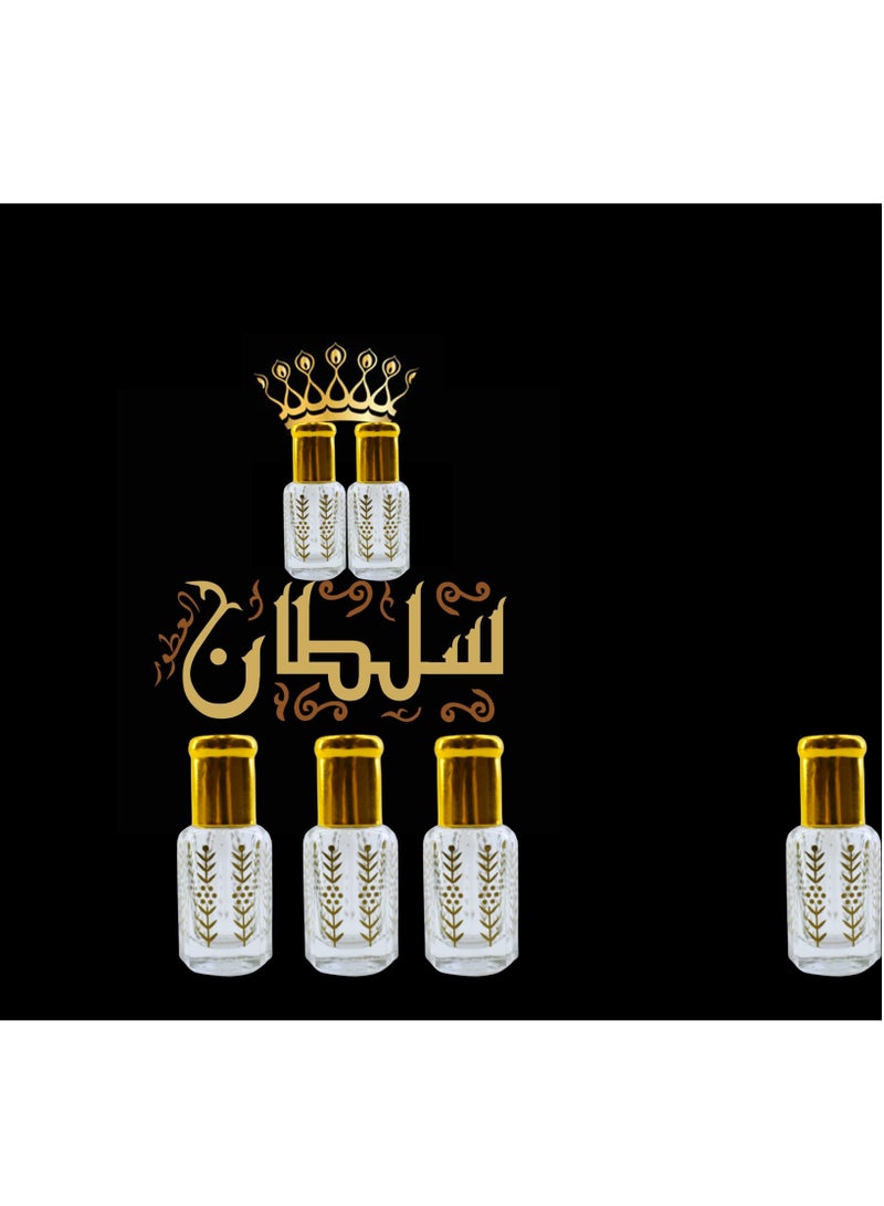 سلطان 6 قطع مخلط سلطان العطور ثابت يدوم أطول عبوة اقتصادية 6 مل