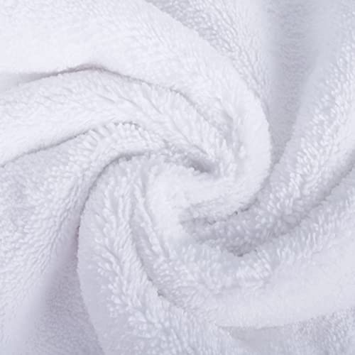 POLYTE Microfiber Quick Dry Lint Free Bath Towel, 57 x 30 in, Pack of 4 (White) - Image 4