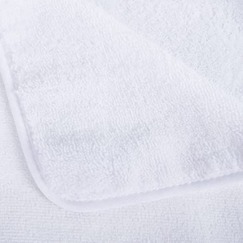 POLYTE Microfiber Quick Dry Lint Free Bath Towel, 57 x 30 in, Pack of 4 (White) - Image 2